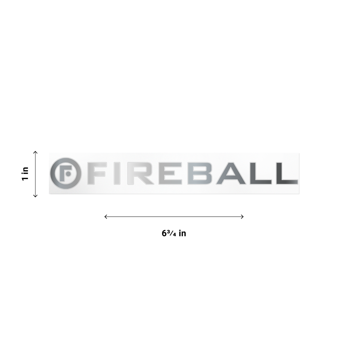 Fireball Chrome Sticker