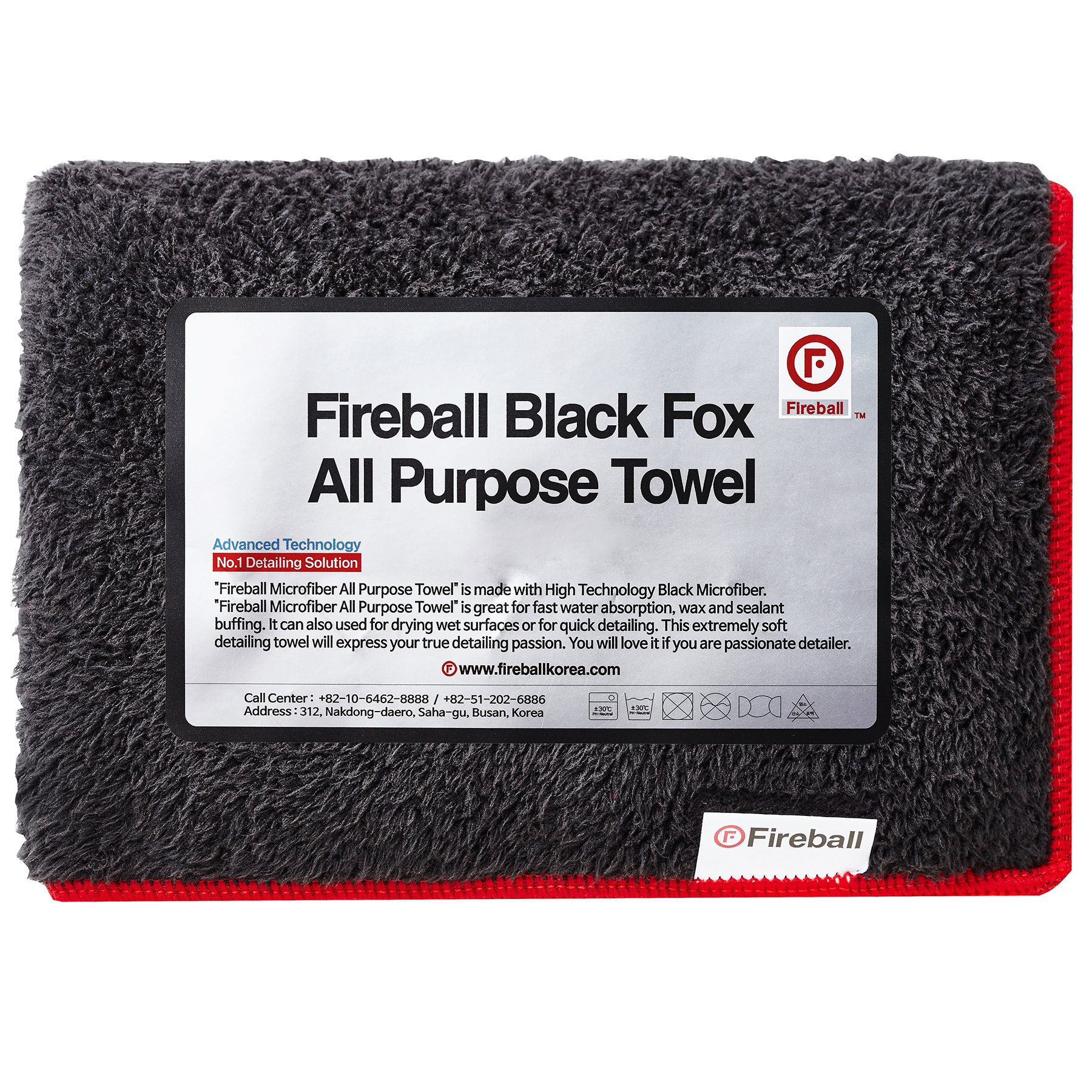 Fireball Black Fox All Purpose Microfiber Towel